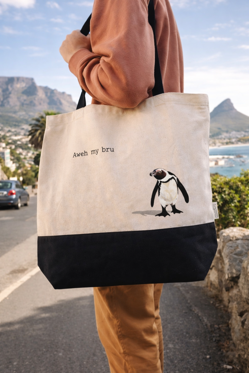 Two tone Tote Bag – Aweh My Bru